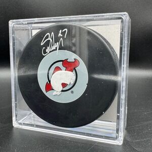Scott Niedermayer HOF Signed NJ Devils Hockey Puck 27 AJ‎ Sports World COA